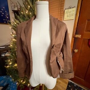 GAP Brown Casual Blazer Jacket with Paisley Lining Size 0